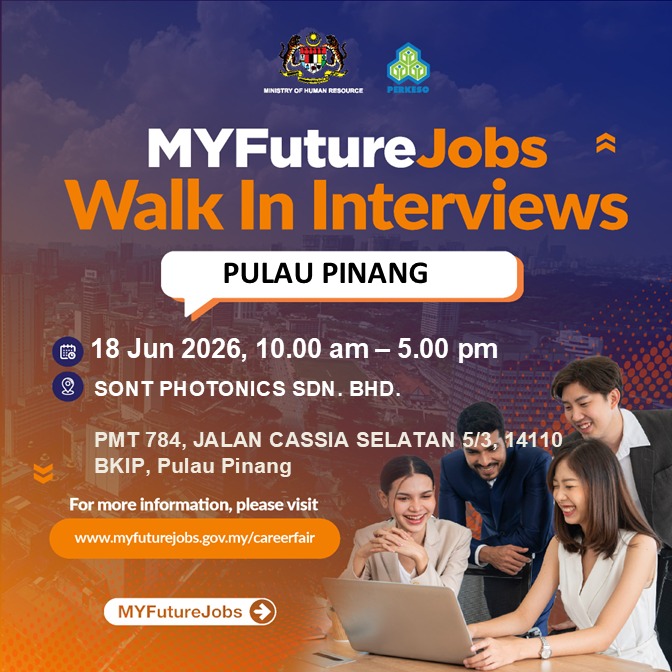 TEMU DUGA TERBUKA MYFUTUREJOBS BERSAMA MAJIKAN SONT PHOTONICS SDN.