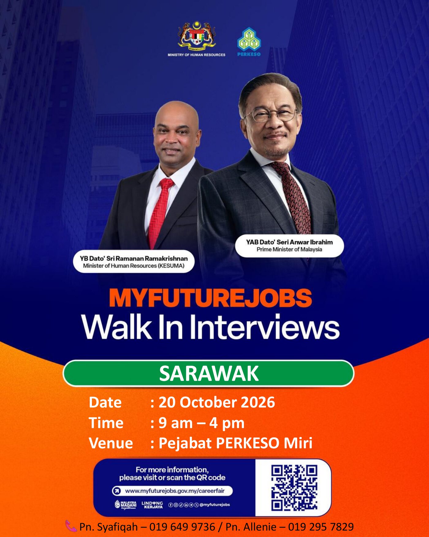 MYFUTUREJOBS WALK-IN INTERVIEW BERSAMA SUNRISE ABILITY SDN BHD ANJURAN PEJABAT PERKESO MIRI