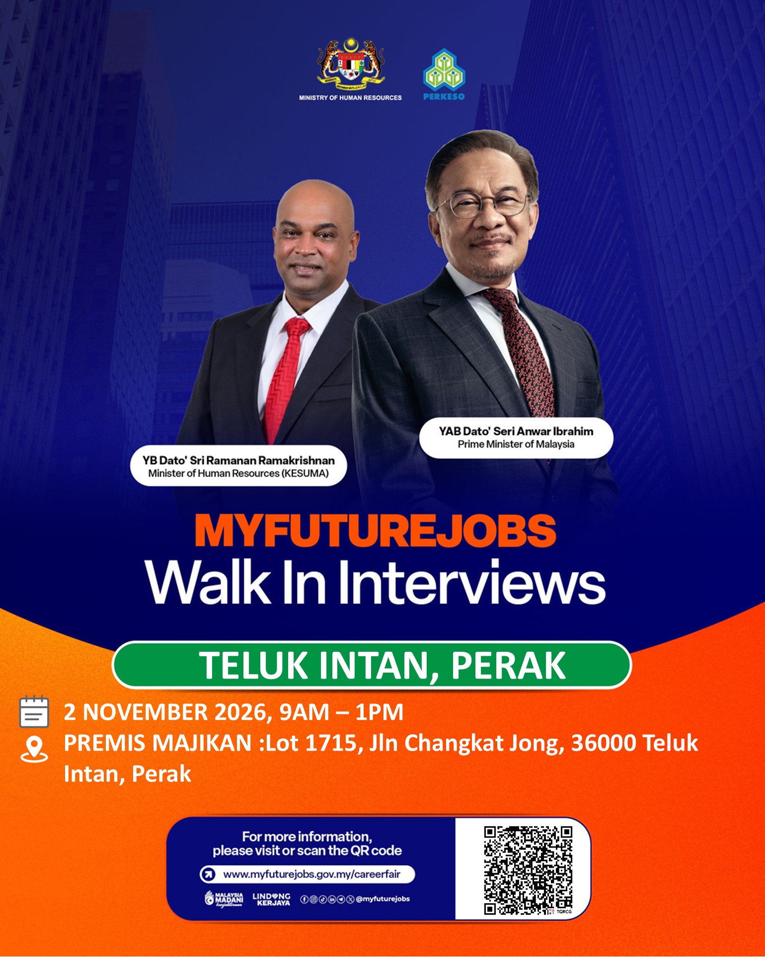 CM MYFUTUREJOBS WALK IN INTERVIEW – TELUK INTAN
